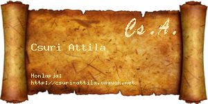 Csuri Attila névjegykártya